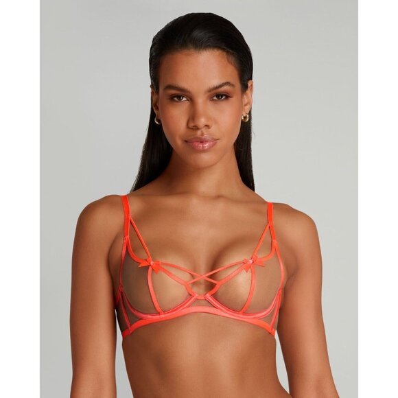 Agent Provocateur Zella Neon Orange Bra NWT - Picture 1 of 13